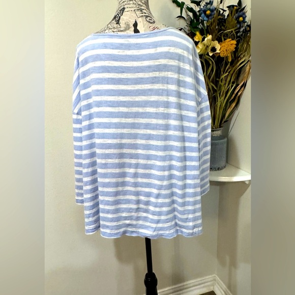 Lane Bryant Striped Blue and White Women's Top size 22/24 - Picture 5 of 7